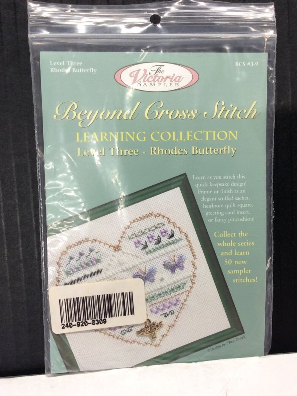 Cross Stitch The Victoria Sampler Level 3 Rhodes Butterfly Started